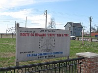 USA - Galena KS - Howard 'Pappy' Litch Park Site Sign (15 Apr 2009)